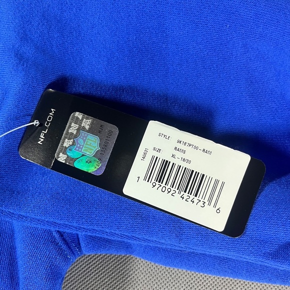 NWT Los Angeles Rams Logo NFL Team Apparel NFL Hooded Sweatshirt, Youth XL - Picture 4 of 7